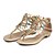 cheap Women&#039;s Sandals-Women&#039;s Shoes Leather T-Strap / Novelty Flat Heel Crystal Blue / Golden / Wedding / Party &amp; Evening / Party &amp; Evening