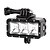tanie Aparaty, kamery i akcesoria-suptig 30m 3-tryby doprowadziły wodoodporne światła nurkowania wideo doświetla ustawione dla GoPro hero4 / 3 + / 3/2 - czarny