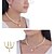 cheap Vip Deal-Lucky Doll Women&#039;s All Matching Luxury Plated Pearl Necklace &amp; Earrings Suit