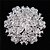 cheap Pins and Brooches-Vintage Ｗomen Clear Crystal Rhinestone Diamond Leaf Wedding Brooch