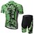 tanie Męskie zestawy odzieżowe-Damskie Krótki rękaw Koszulka z szortami na rower - White / Green Rower Szorty / Koszulka, 3D PAD, Zdatny do noszenia, Oddychający