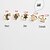 abordables Boucle d&#039;Oreille-Femme Poignets oreille - Lune, Cœur, Etoile Style Simple, Mode # 10 / 11 / 12 Pour Mariage / Soirée / Quotidien