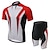 tanie Męskie zestawy odzieżowe-Damskie Krótki rękaw Koszulka z szortami na rower - Gray / Czerwony / Green Rower Szorty / Koszulka / Zestawy odzieży, 3D PAD, Zdatny do