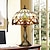 billiga Bordslampor-Tiffany Flerfärgad skärm Bordslampa Till Glas 220-240V Gul