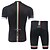 cheap Men&#039;s Clothing Sets-Men&#039;s Short Sleeve Cycling Jersey with Shorts - Black Bike Clothing Suit Breathable Reflective Strips Back Pocket Sweat-wicking Sports Patchwork Clothing Apparel / Stretchy