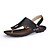 preiswerte Herrensandalen-Herren Sandalen Komfort Schuhe Slingback-Sandalen Sportlich Alltag Outdoor Leder Nappaleder Weiß Schwarz Herbst Sommer