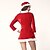 cheap Carnival Costumes-Santa Suit Cosplay Costume Party Costume Women&#039;s Christmas Halloween Festival / Holiday Halloween Costumes Red Solid