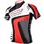 abordables Ropa de ciclismo para mujer-Hombre Manga Corta Maillot de Ciclismo Bicicleta Camiseta/Maillot Rojo---Secado rápido, Transpirable