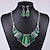 cheap Jewelry Sets-Women&#039;s Jewelry Set Crystal, Cubic Zirconia Statement, Ladies, Vintage, Party, Work, Casual Include Drop Earrings Bib necklace Red / Green / Blue For Party Special Occasion Congratulations / Necklace