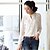 economico Bluse e camicie da donna-Camicia Da donna Colletto alla coreana Manica lunga Chiffon/Cotone