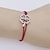 cheap Bracelets-Women&#039;s Leather Bracelet Love Clover Ladies Unique Design Fashion Silver Plated Bracelet Jewelry Red / Blue For Party Casual Daily