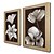 cheap Framed Arts-Oil Painting Modern Abstract Flower Hand Painted Natural Linen with Stretched Framed - Set of 2