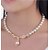 cheap Vip Deal-Lucky Doll Women&#039;s All Matching Luxury Plated Pearl Necklace &amp; Earrings Suit
