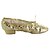 cheap Ballroom Shoes &amp; Modern Dance Shoes-Women&#039;s Belly Ballet Yoga Leatherette Split Sole Heel Indoor Chunky Heel Gold