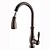 cheap Kitchen Faucets-Kitchen faucet - One Hole Oil-rubbed Bronze Pull-out / ­Pull-down / Tall / ­High Arc Deck Mounted Contemporary Kitchen Taps / Single Handle One Hole