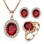 cheap Jewelry Sets-Women&#039;s Crystal Synthetic Diamond Jewelry Set Solitaire Oval Cut Circle Ladies Birthstones Crystal Cubic Zirconia Imitation Diamond Earrings Jewelry Red For Party Wedding Casual Daily / Rings