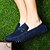 cheap Men&#039;s Slip-ons &amp; Loafers-Men&#039;s Comfort Loafers Cowhide Spring / Summer / Fall Comfort Loafers &amp; Slip-Ons Walking Shoes Breathability Black / Dark Blue