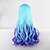 abordables Perruques Synthétiques Sans Bonnet-Perruque de cosplay Perruque Synthétique Ondulation naturelle Ondulation naturelle Perruque Bleu Cheveux Synthétiques Femme Bleu