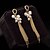 cheap Earrings-BIN BIN Women&#039;s Fashion Elegant Pearl Pendants Tassel Alloy Earrings
