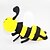 baratos Pendentes e Ornamentos para automóveis-ziqiao espuma de EVA estilo abelha bola decoração do carro antena (1pçs)