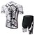 tanie Męskie zestawy odzieżowe-Damskie Krótki rękaw Koszulka z szortami na rower - White / Green Rower Szorty / Koszulka, 3D PAD, Zdatny do noszenia, Oddychający