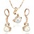 cheap Jewelry Sets-Women&#039;s Crystal Jewelry Set Twisted Ladies Pearl Crystal Imitation Pearl Earrings Jewelry For Wedding Party Daily Casual / Cubic Zirconia