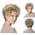 cheap Older Wigs-Blonde Wigs for Women Synthetic Wig Curly Curly Asymmetrical Wig Short Blonde Synthetic Hair Ombre Hair Blonde