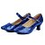 abordables Zapatos de salón y de baile moderno-Mujer Moderno Salón Brillantina Lentejuelas Tacones Alto Entrenamiento Principiante Interior Hebilla Tacón Bajo Rojo Rosa Plata Azul Oro