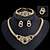 お買い得  ジュエリーセット-Women&#039;s Synthetic Diamond Jewelry Set Stud Earrings Adjustable Ring Tassel Fringe Interlocking Circle Party Statement Ladies Vintage Bangle Braided / Cord Rhinestone Silver Plated Earrings Jewelry