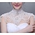 cheap Wraps &amp; Shawls-Sleeveless Lace Wedding Wedding  Wraps With Rhinestone Crystal Beading Pearls Tassels