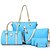 cheap Bag Sets-Women&#039;s Bags PU Leather Tote Wallet Shoulder Messenger Bag 6 Pieces Purse Set Artwork Bag Sets Daily Black Blue Pink Beige