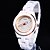 abordables Montres femme-Femme Montre Habillée Montre Tendance Quartz Plaqué Or Rose Céramique Bande Etincelant Fleur Blanc Argent Doré