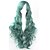 cheap Costume Wigs-Hair Accessory / Synthetic Wig Curly Style Middle Part Capless Wig Green Synthetic Hair 24 inch Women&#039;s Party Green Wig Medium Length Cosplay Wig