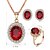 cheap Jewelry Sets-Women&#039;s Crystal Synthetic Diamond Jewelry Set Solitaire Oval Cut Circle Ladies Birthstones Crystal Cubic Zirconia Imitation Diamond Earrings Jewelry Red For Party Wedding Casual Daily / Rings