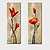 cheap Framed Arts-Oil Painting Decoration Abstract Flowers Hand Painted Canvas with Stretched Framed - Set of 2