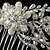 cheap Headpieces-Charming Wedding Party Bride Flower Austria Crystal Pearls Handmake Silver Combs Hair Accessories