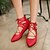halpa Naisten matalakantaiset kengät-Naiset Kengät Tekonahka Kevät Kesä Syksy Tasapohja Solmittavat Käyttötarkoitus Puku Valkoinen Musta Punainen Pinkki