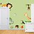 cheap Decorative Wall Stickers-Cartoon Kids Room Wall Stickers Pre-pasted PVC Home Decoration Wall Decal Wall Stickers For Bedroom Living Room Kindergarten 90*30cm