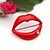 levne Špendlíky a brože-červená lip brož (1ks) svatební party elegantní klasický ženský styl