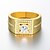 cheap Rings-Men&#039;s Band Ring - Gold Plated Birthstones 8 / 9 / 10 Golden For Wedding / Party / Daily / Zircon