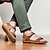 ieftine Sandale Bărbați-Bărbați Pantofi Piele Primăvară Vară Cataramă Dantelă de Cusut pentru Casual Negru Maro