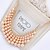 cheap Pearl Necklaces-Women&#039;s Statement Necklace Alloy Rainbow Orange White Necklace Jewelry For