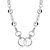 cheap Necklaces-Fashion Round Shape Silver Plated Simple Silver Pendant Necklace (White)(1Pc)