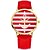 cheap Fashion Watches-Women&#039;s Fashion Watch Quartz Quilted PU Leather Analog Brown Red Blue