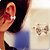 olcso Divat fülbevalók-Női Fül Mandzsetta - Hamis gyémánt Csokornyakkendő hölgyek Ezüst Kompatibilitás Napi