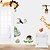 abordables Autocollants muraux décoratifs-dessin animé enfants chambre stickers muraux pré-collé pvc décoration de la maison sticker mural stickers muraux pour chambre salon maternelle 90 * 30 cm