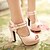 cheap Women&#039;s Sandals-Women&#039;s Sandals Platform Sandals Block Heel Sandals Buckle Platform Chunky Heel Dress Outdoor Leatherette Spring Summer Almond Black Pink