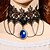 Недорогие Колье-старинный черный цветок буле жемчужное ожерелье классический женский стиль