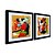 abordables Peintures à l&#039;Huile-peinture à l&#039;huile abstraite décoration main toile peinte avec étiré encadrée - ensemble de 2