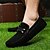 baratos Sapatilhas e Mocassins para Homem-Homens Loafers de conforto Pele Primavera / Verão / Outono Conforto Mocassins e Slip-Ons Caminhada Respirabilidade Preto / Azul Escuro